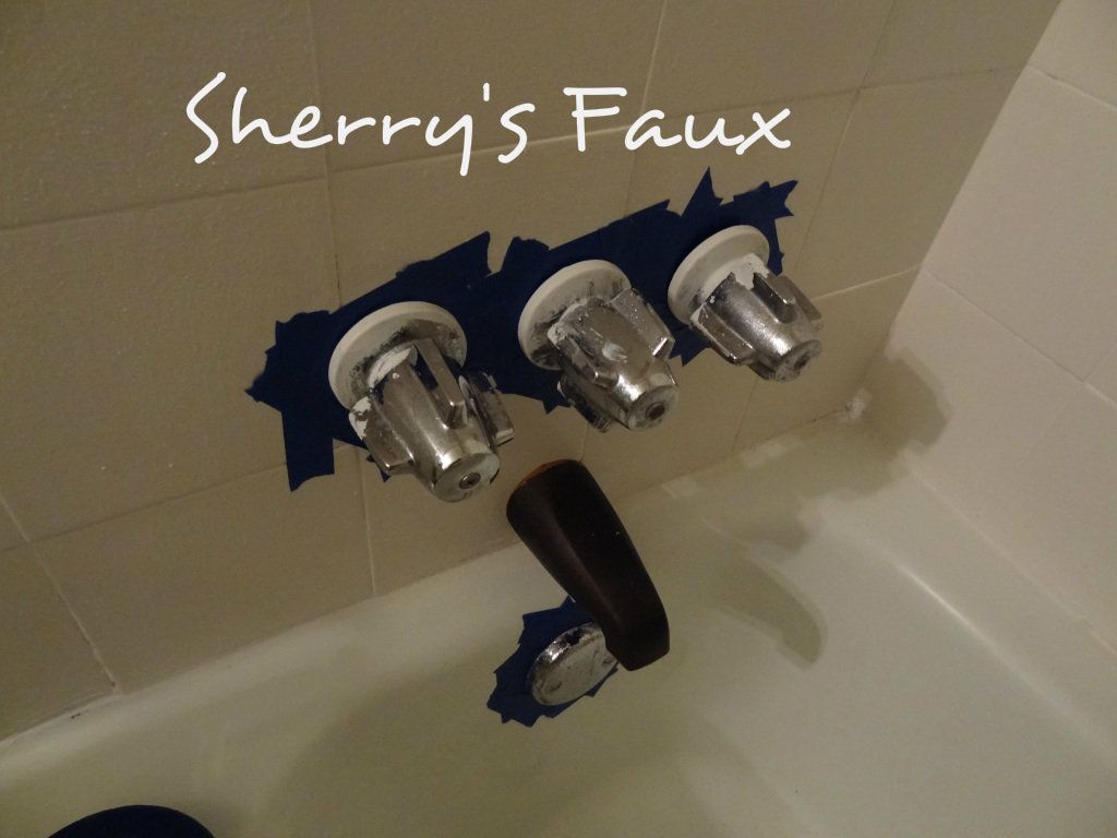 Decorating with CENTS Spray Paint Bath Faucets